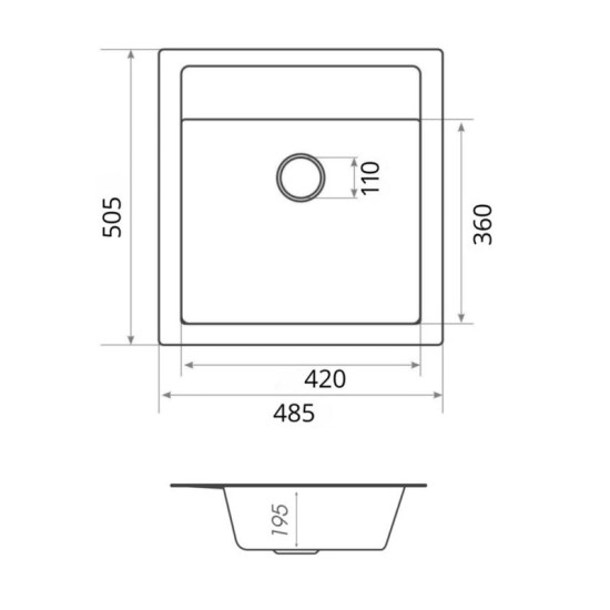 Кухонная мойка Valeso 5149 FIESTA матовая графит