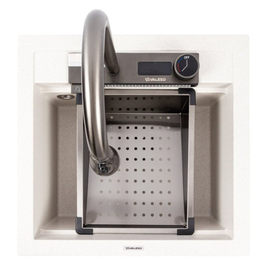 Кухонная мойка Valeso 5149 VIVA матовая белая в точку