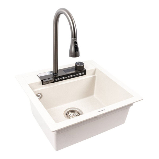 Кухонная мойка Valeso 5149 VIVA матовая белая в точку