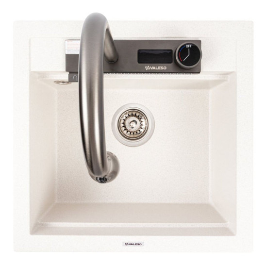 Кухонная мойка Valeso 5149 VIVA матовая белая в точку