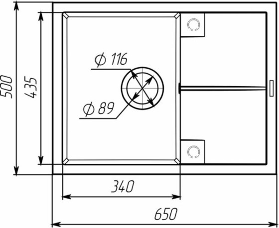 Кухонна мийка Valeso 6550 CRIPTA матова Карамель