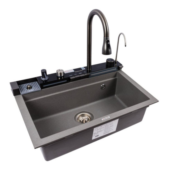 Кухонна мийка Valeso 6846 IRENA матова сірий металік