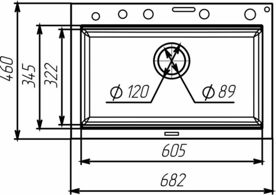 Кухонна мийка Valeso 6846 IRENA матова сірий металік
