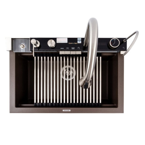 Кухонная мойка Valeso 6846 IRENA матовая темная скала