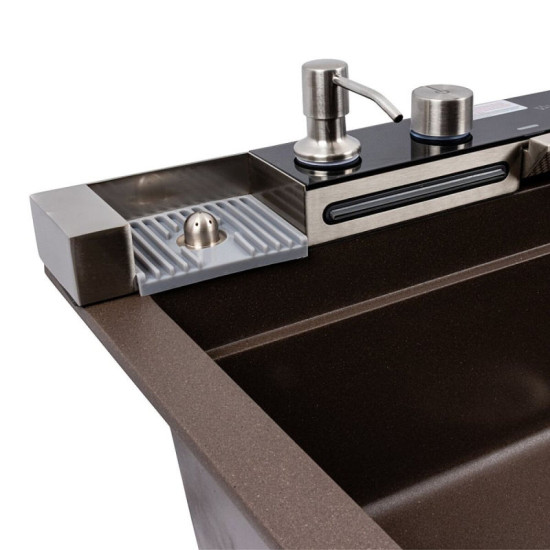 Кухонная мойка Valeso 6846 IRENA матовая темная скала