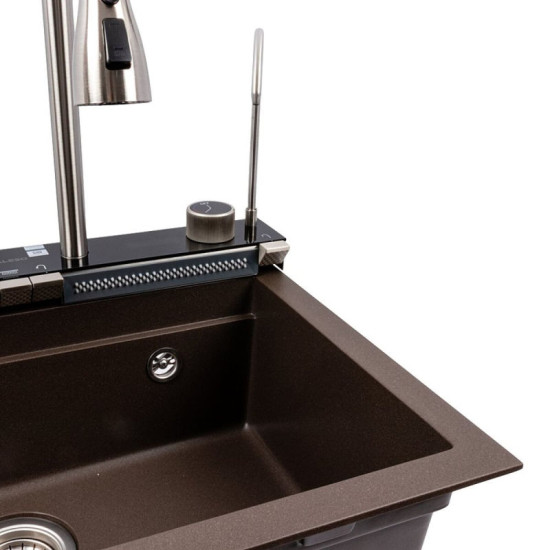 Кухонная мойка Valeso 6846 IRENA матовая темная скала