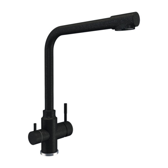 Кухонный смеситель с подключением к фильтру Valeso KT 8201 (8626) черный металлик