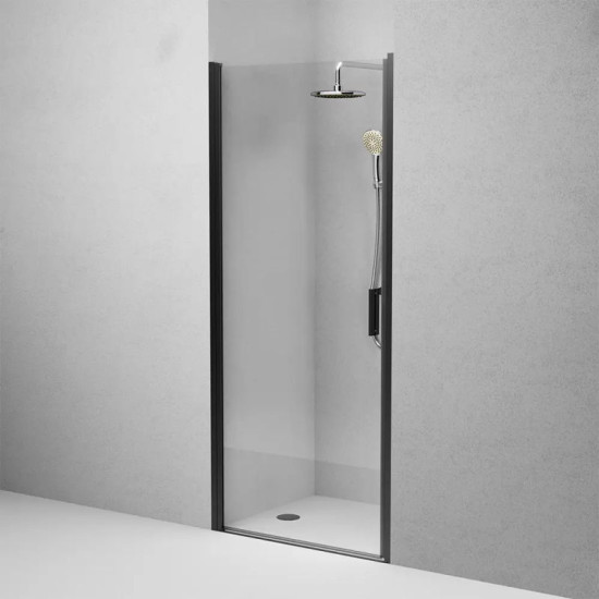 Душевая дверь Am.Pm Gem Solo Pivot W90UG-090-1P-195BT (90 см, стекло прозрачное, профиль черный матовый)