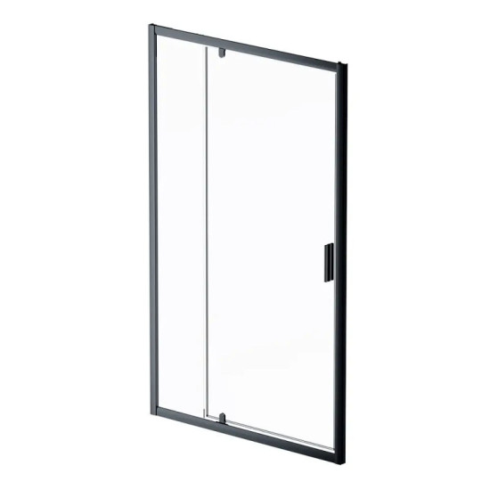 Душові двері Am.Pm Gem Solo Pivot W90UG-120-1P-195BT (120 см, прозоре скло, профіль чорний матовий)