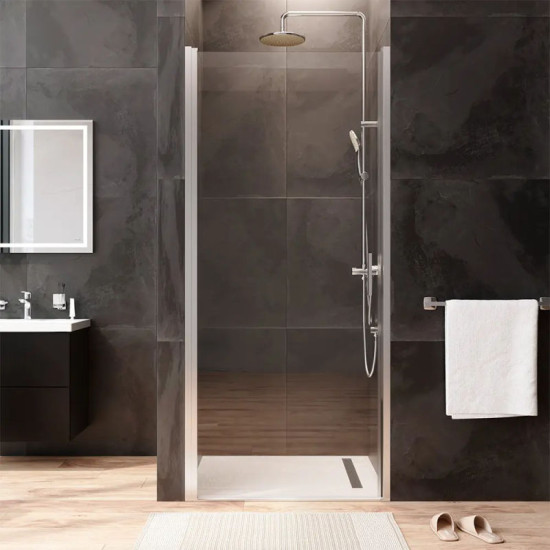 Душові двері Am.Pm Gem Solo Slide W90UG-100-1S-195BT (100 см, прозоре скло, профіль чорний матовий)