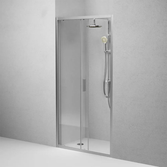 Душові двері Am.Pm Gem Solo Slide W90UG-100-1S-195MT (100 см, прозоре скло, профіль хром матовий)