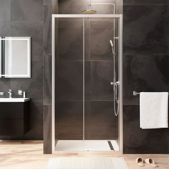 Душові двері Am.Pm Gem Solo Slide W90UG-100-1S-195MT (100 см, прозоре скло, профіль хром матовий)