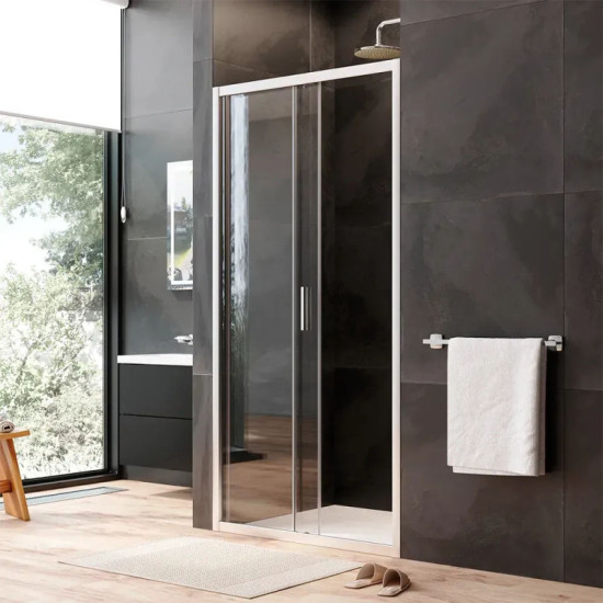 Душові двері Am.Pm Gem Solo Slide W90UG-100-1S-195MT (100 см, прозоре скло, профіль хром матовий)