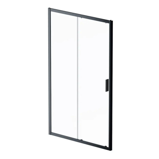 Душові двері Am.Pm Gem Solo Slide W90UG-120-1S-195BT (120 см, прозоре скло, профіль чорний матовий)