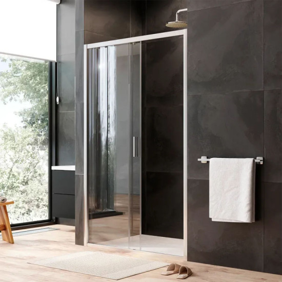 Душові двері Am.Pm Gem Solo Slide W90UG-120-1S-195MT (120 см, прозоре скло, профіль хром матовий)
