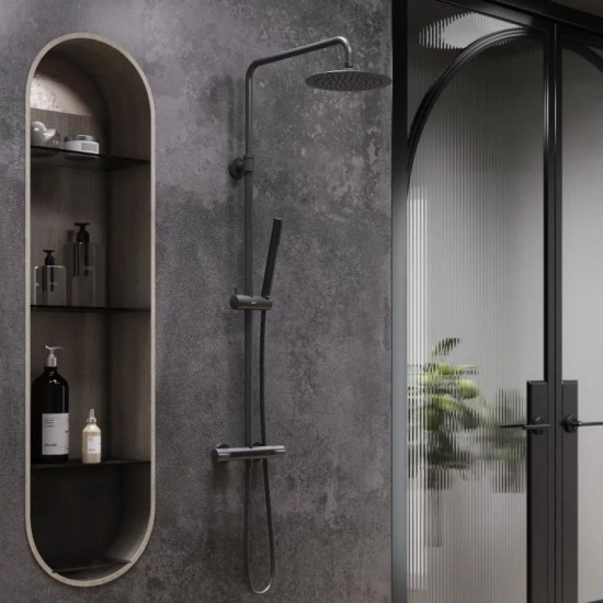Душевая система Damixa Scandinavian Pure 936800300 (черная матовая)