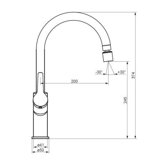 Кухонний змішувач Damixa Eclipse DX310722000