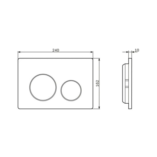 Панель змиву Am.Pm PrimeFit L I090138 (чорна матова)