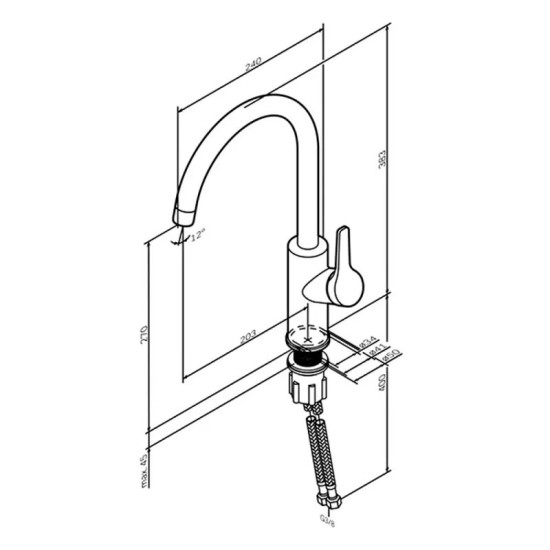 Кухонний змішувач Am.Pm X-Joy S FXB07000 хром