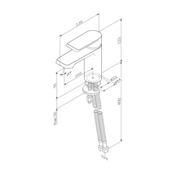 Смеситель для раковины Am.Pm Flash F9H02100 (хром)