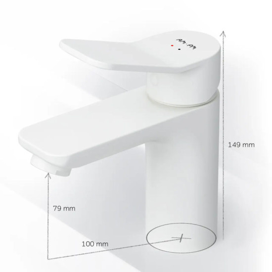 Смеситель для раковины Am.Pm X-Joy F85A02133 (белый)