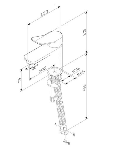 Смеситель для раковины Am.Pm X-Joy F85A02133 (белый)