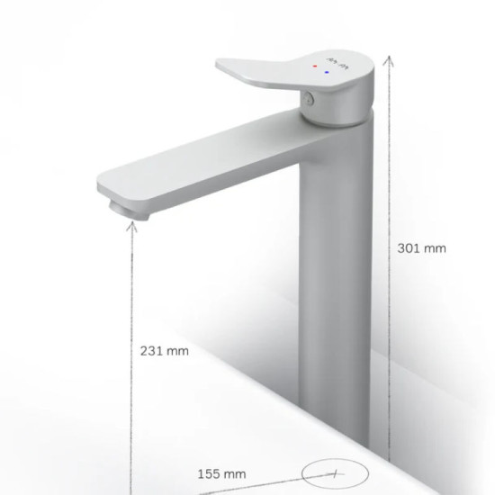 Змішувач для раковини Am.Pm X-Joy FXA92033 білий
