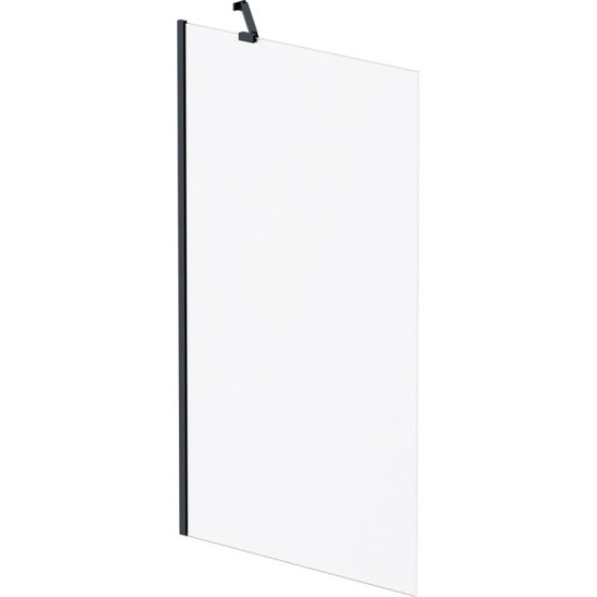 Штора на ванну Am.Pm Gem W90UBS-080-140BM (80x140 см, скло матове, профіль чорний матовий)