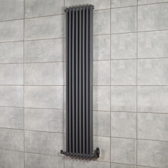 Вертикальний радіатор Navin Calidum 2-8 380x1800, anticor, чорний муар 02-254004-3818