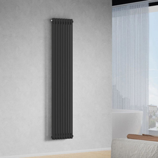 Вертикальний радіатор Navin Calidum 2-8 380x1800, anticor, чорний муар 02-254004-3818