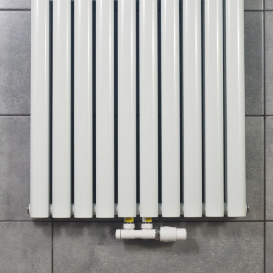 Вертикальний радіатор Navin Ellipse double 600x1800-10 (50мм), anticor, білий 02-145133-6018