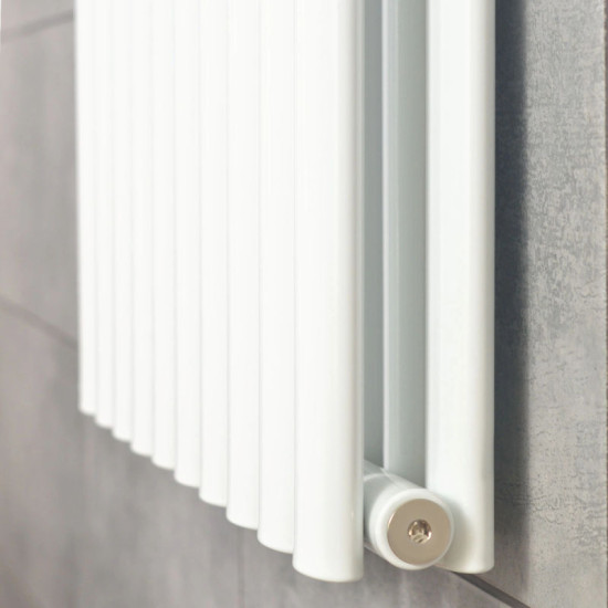 Вертикальний радіатор Navin Ellipse double 600x1800-10 (50мм), anticor, білий 02-145133-6018