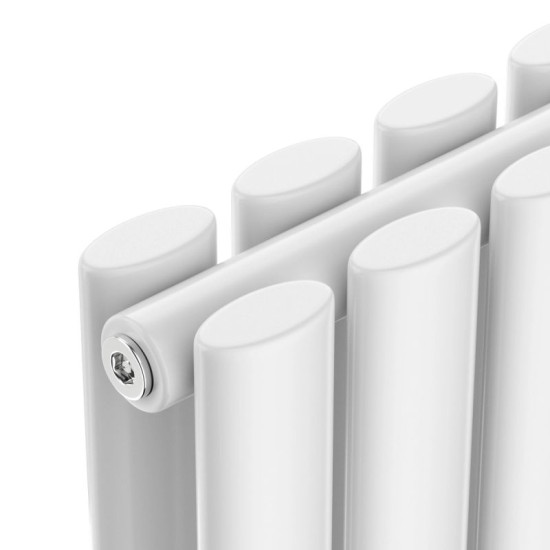Вертикальний радіатор Navin Ellipse double 600x1800-10 (50мм), anticor, білий 02-145133-6018