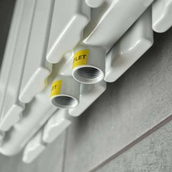 Вертикальный радиатор Navin Largo double 456x1800-6 (50мм), anticor, белый 02-144163-4518