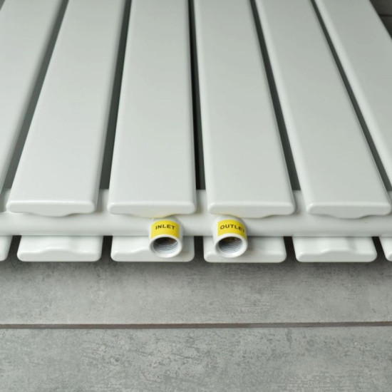 Вертикальный радиатор Navin Largo double 456x1800-6 (50мм), anticor, белый 02-144163-4518