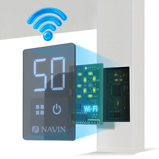 Полотенцесушитель Navin Авангард X 480x1000 Sensor Wi-Fi 12-172055-4810 правый белый