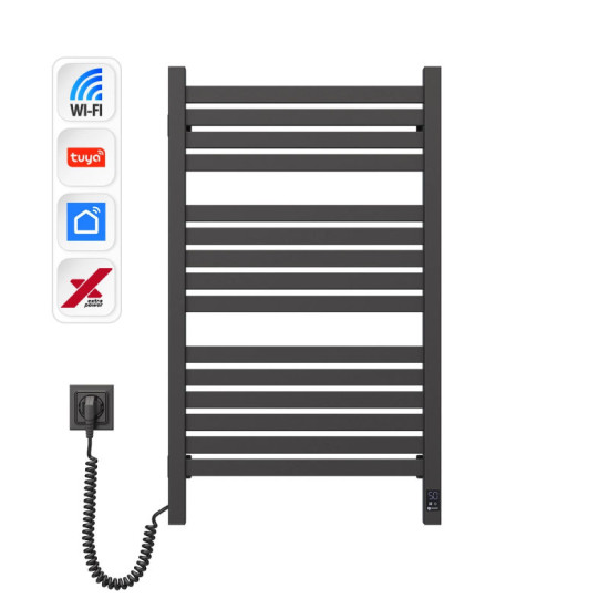 Рушникосушарка Navin Авангард X 480x800 Sensor Wi-Fi 12-272155-4880 лівий чорний муар