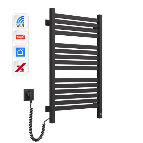 Рушникосушарка Navin Авангард X 480x800 Sensor Wi-Fi 12-272155-4880 лівий чорний муар