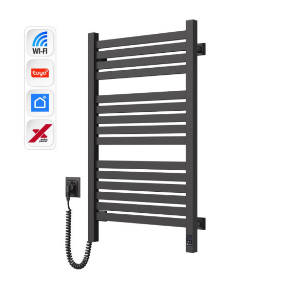 Рушникосушарка Navin Авангард X 480x800 Sensor Wi-Fi 12-272155-4880 лівий чорний муар