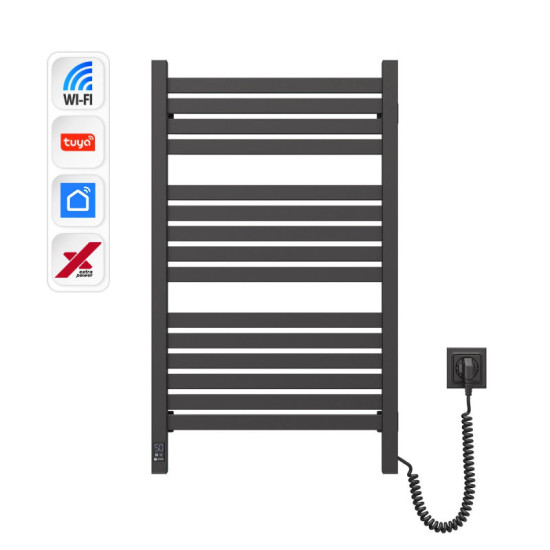 Полотенцесушитель Navin Авангард X 480x800 Sensor Wi-Fi 12-272055-4880 правый черный муар