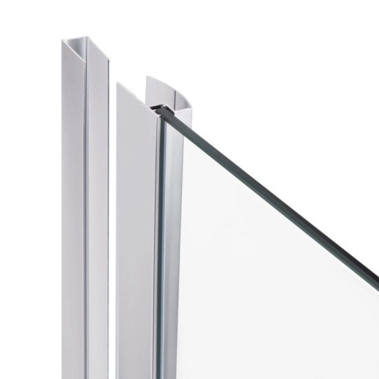 Душова кабіна Lidz Dozorca SC90x90.CRM.LOW.TR прозоре 6 мм без піддону