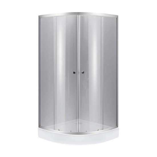 Душова кабіна Lidz Latwa SC90x90.SAT.LOW.DGR тоноване 4 мм + Lidz Kapielka ST90x90x14