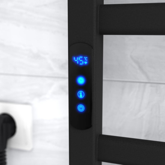 Рушникосушарка Laris Майнц ПФ 16 500х1200 лівий Wi-Fi Чорний (73207883)