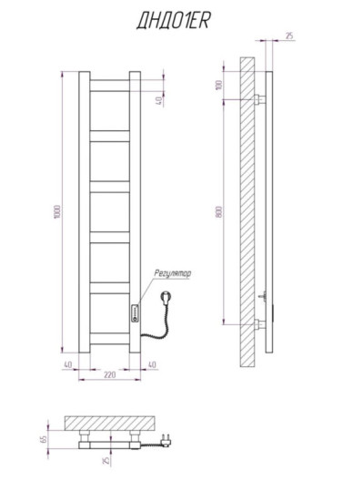 Полотенцесушитель Kosser Норд 1000х220/6 ER тайм. белый
