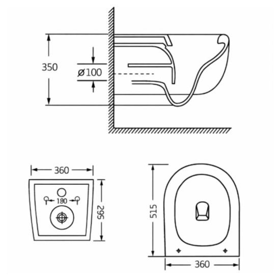 Унитаз подвесной Qtap Taurus Ultra Quiet QTTAU26W49116