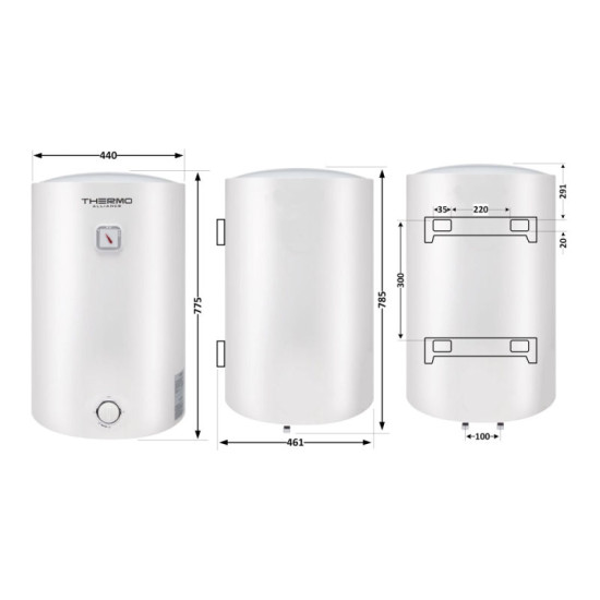 Водонагреватель Thermo Alliance 80 л универсальный, мокрый ТЭН 1,5 кВт D80VH15Q3