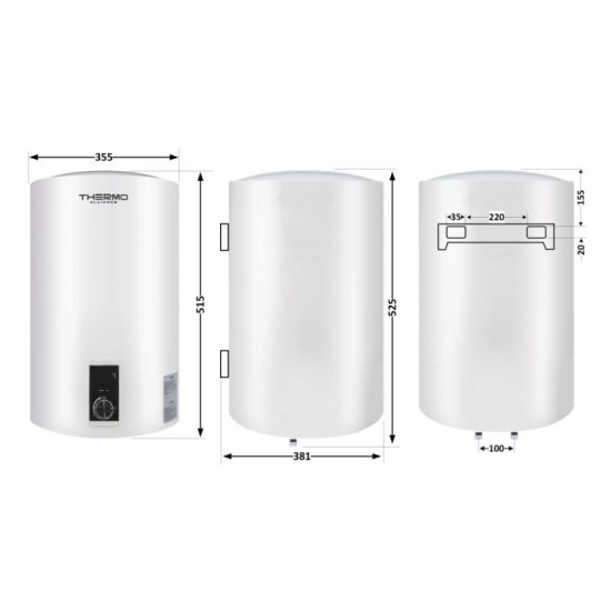 Водонагрівач Thermo Alliance 30 л вертикальний сухий ТЕН 1,6 кВт D30V16J1(D)K