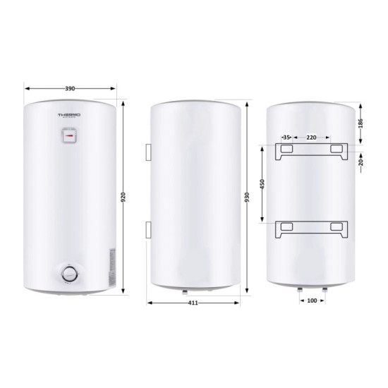 Водонагрівач Thermo Alliance 80 л SLIM вертикальний, мокрий ТЕН 1,5 кВт D80V15Q2