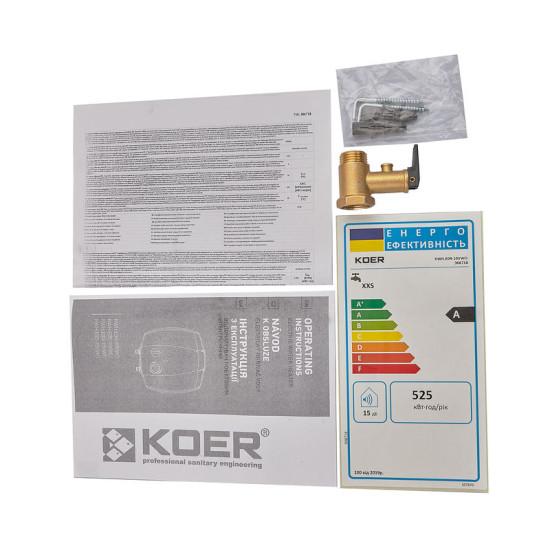 Водонагреватель "Над мойкой" Koer KWH.E04-10VWO 10 л, мокрый тен 1,5 kW (EK0103)