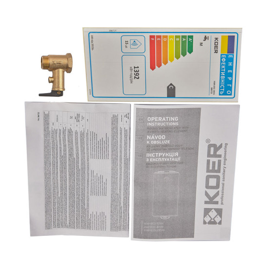 Водонагреватель "Цилиндр" Koer KWH.E02-50VD 50 л, сухой тен 1,6 kW (EK0108)